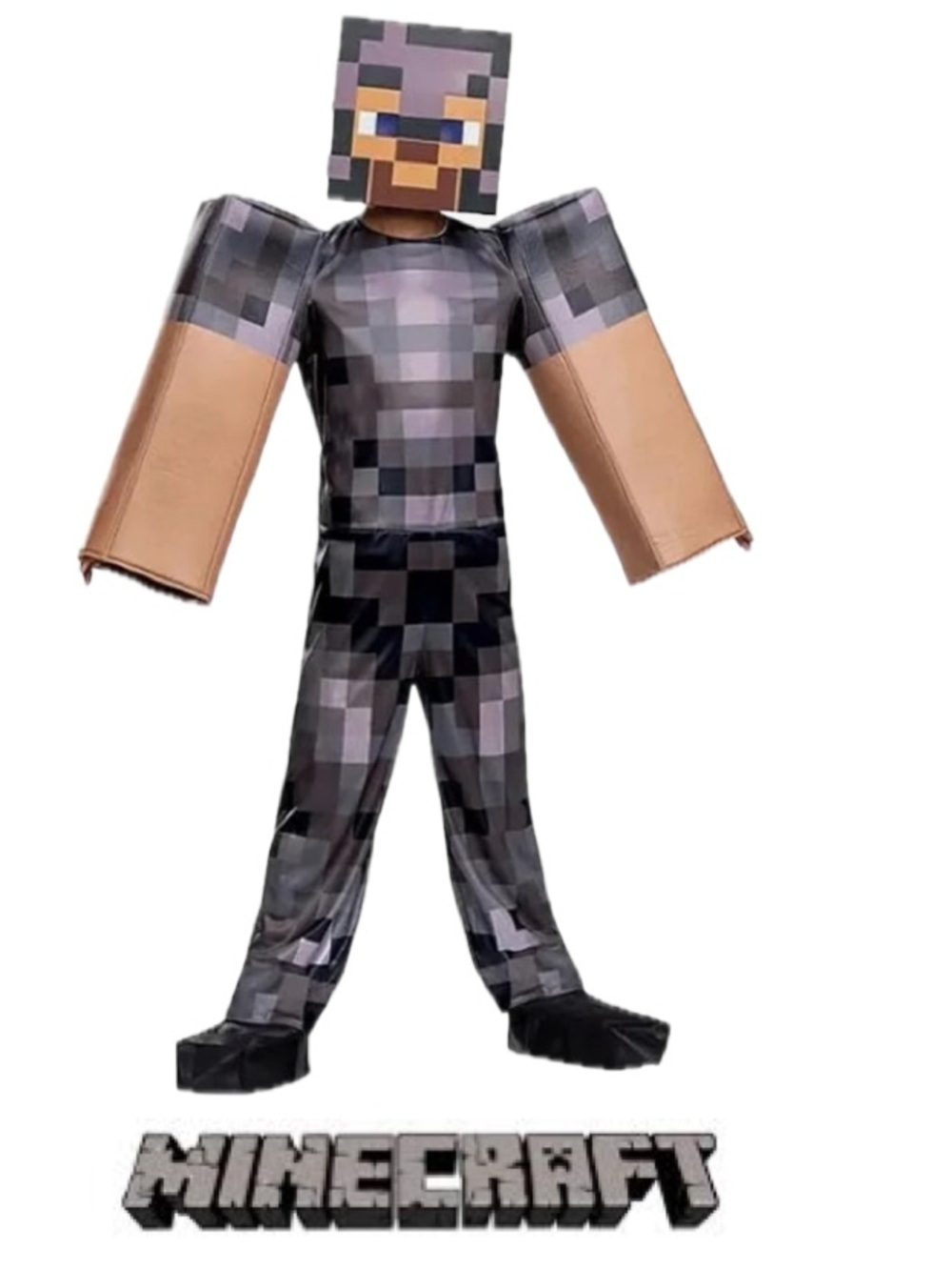 DISGUISE Minecraft Steve in Netherite Armor Halloween Costume Child’s Sz Sm 4-6